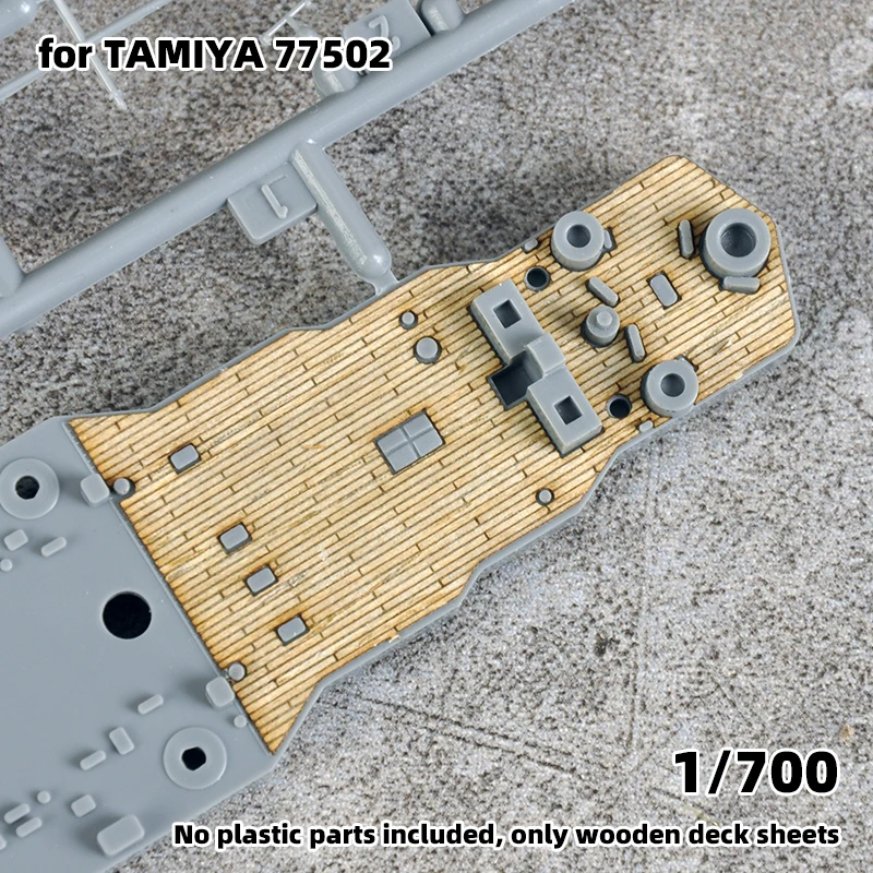 Modell-Upgrade-Teile, lasergeschnittene Holzdeckplatte mit selbstklebender Ankerkette für Tamiya 77504 77502 HMS Nelson & Rodney 1/700 – Detail 3