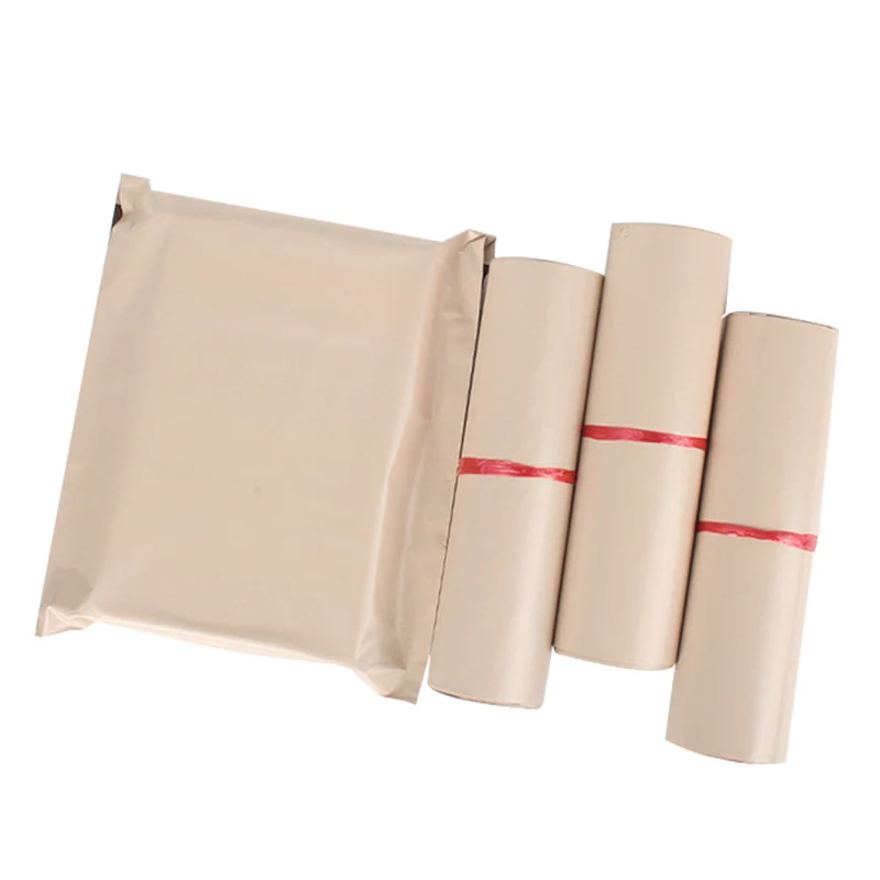 20Pcs/Pack Courier Bag Beige Waterproof Mail Bags Poly Envelope Packing Clothing Express Bag Mailer Postal Shipping Bags