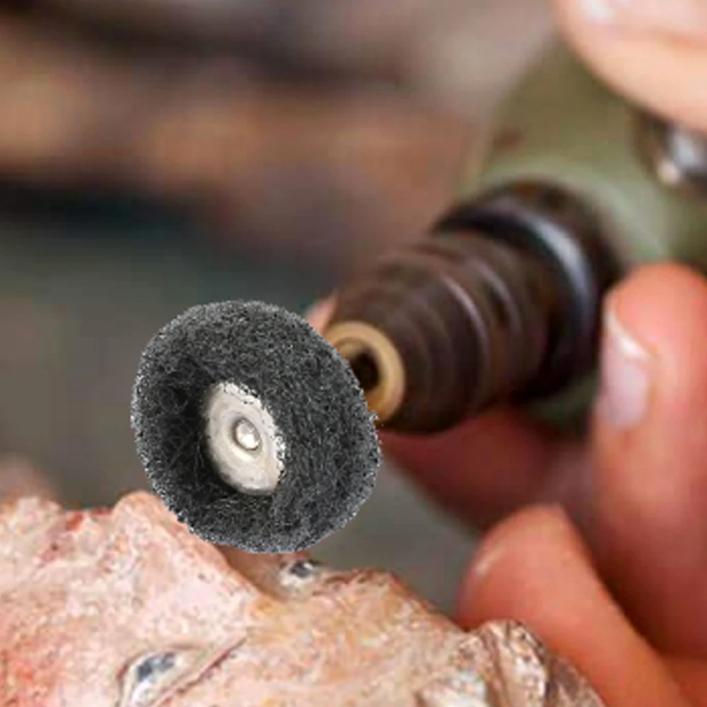 100pcs 25mm Mini Drill Abrasive Brush Mix Set Nylon Buffing Polishing Wheel Dremel Rotary Hand Tool Accessories Set Rust Remover