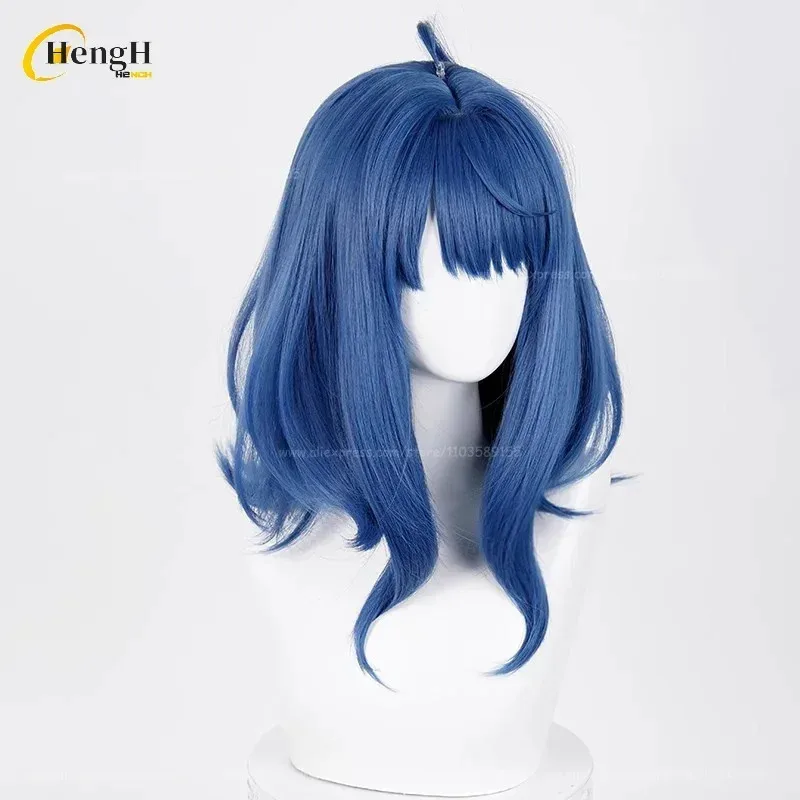

zizi 2025 Новинка! Янми Анна синтетический 45 см длинный синий парик термостойкие волосы Хэллоуин вечерние косплей аниме парики + бесплатно