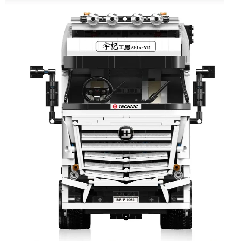 Tête de remorquage de camion artisanale frappant, ville technique Automobile, grand modèle de briques, bloc Puzzle, jouets DIY, cadeaux de noël pour enfants, YC-QC007
