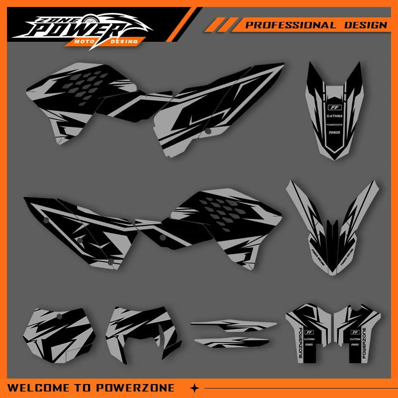 

POWERZONE Motocross For KTM SXF 2007 2008 2009 2010 EXC 2008 2009 2010 2011 Graphics Background Sticker Decal Kits Customized 07