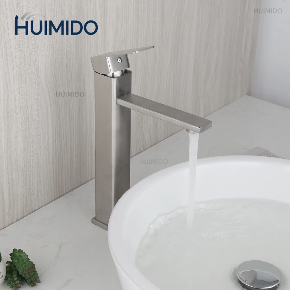 Bathroom Basin Faucet Black Chrome Brush Nickel Wash Sink Mixer Tap Stream Spray Deck Mounted Hot & Cold Mixer Taps
