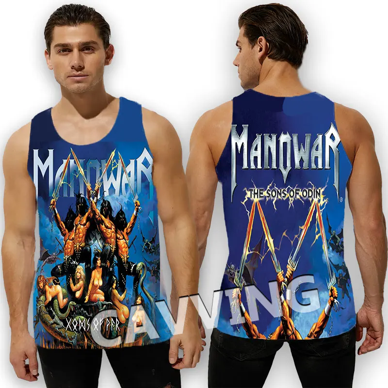 CAVVING 3D Printed Manowar Band  Tank Tops Harajuku Vest  Summer Undershirt Shirts Streetwear for Men/women