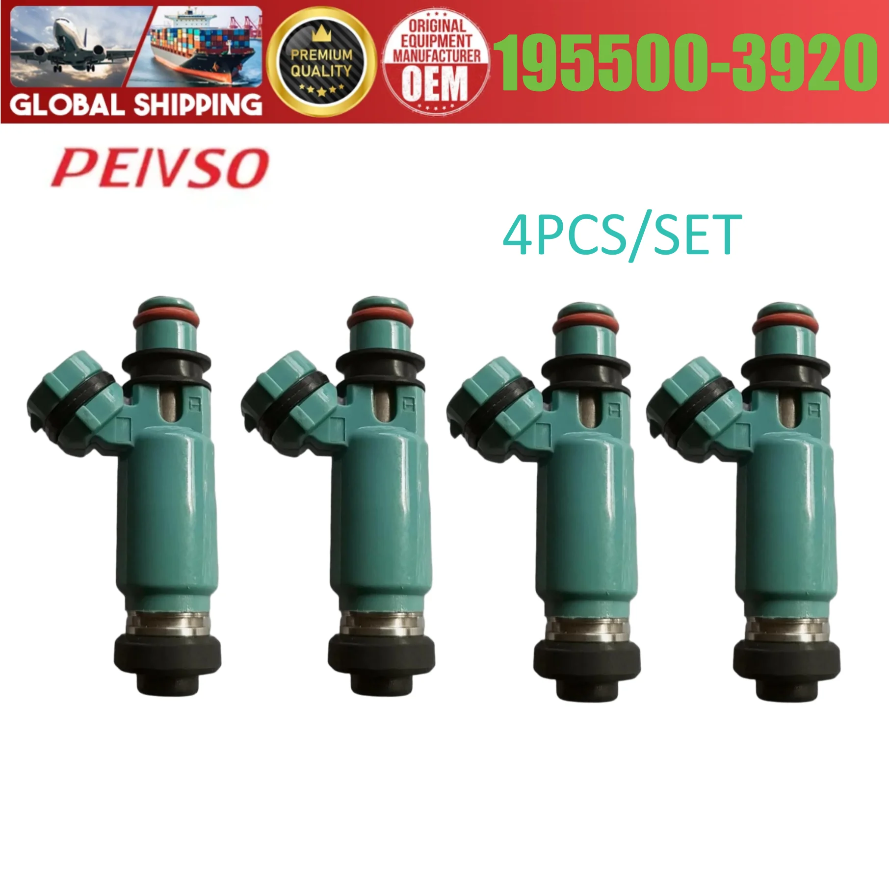 

4pcs Fuel Injector 195500-3920 For Subaru Impreza WRX Sedan 4-Door 2.0L H4 2002~2005