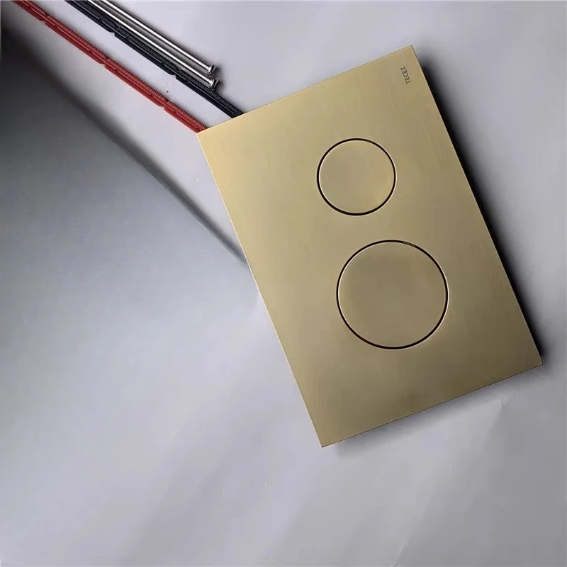 wall mounted toilet MB005 water tank flush switch button brushed gold panel