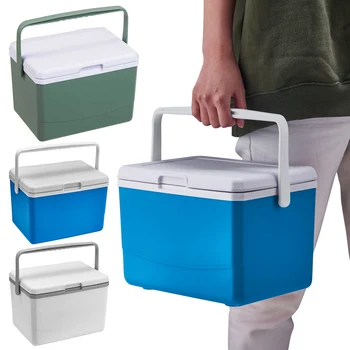 손잡이가 달린 단열 휴대용 쿨러, 피크닉 아이스 버킷, 열 보존 식품 보관 쿨러 박스, 캠핑 테일게이팅, 5L
