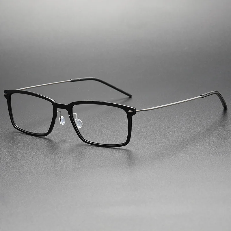 KUXA Ultra Light Screwless Design Eyeglass Frames For Men Nylon Titanium Rectangle Optical Glasses Frame Myopia Spectacles