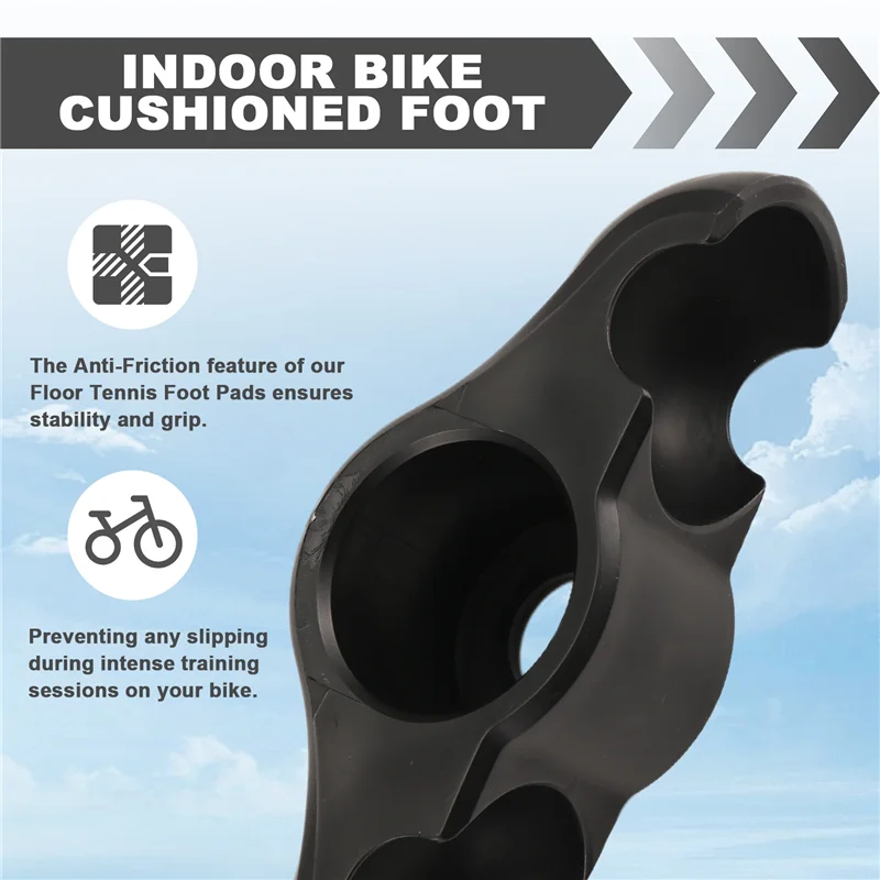 

Indoor Bike Cushioned Foot Pads Noise Reduction And Anti-Friction Floor Tennis Foot Pads For Wahoo (Without The Ball)
