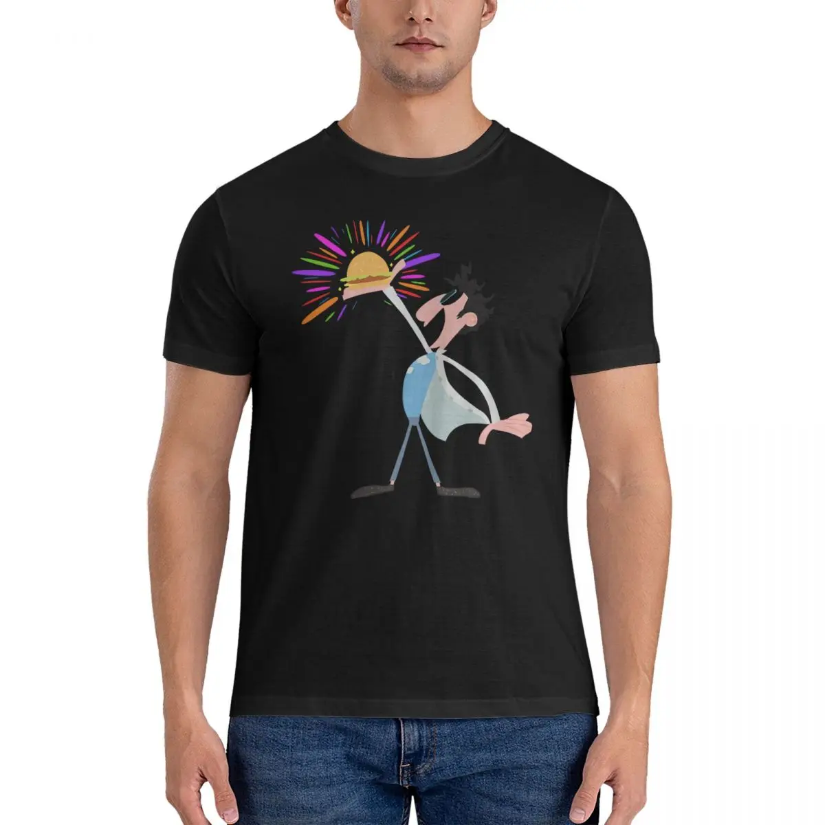 Футболка мужская с юмористическим рисунком, чистый хлопок, с круглым воротником, с облачностью, с возможностью приготовления фрикаделек, одежда с коротким рукавом для взрослых