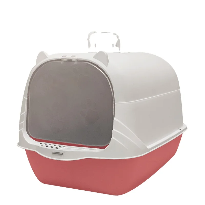 

Fully Enclosed Oversized Cat Box King Size Anti-Splash Anti-Deodorant PP Toilet Pot