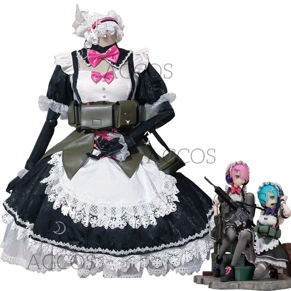 

AGCOS индивидуальный костюм армейской горничной Ram, женские платья, костюмы, рождественские наряды, косплей