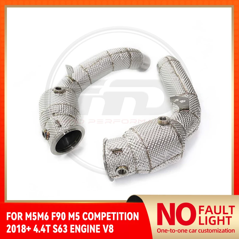 

HMD No Fault Light Downpipe For BMW M5 M6 F90 M5 Competition 2018+ 4.4T S63 Engine V8 With Heat Shield Exhaust System