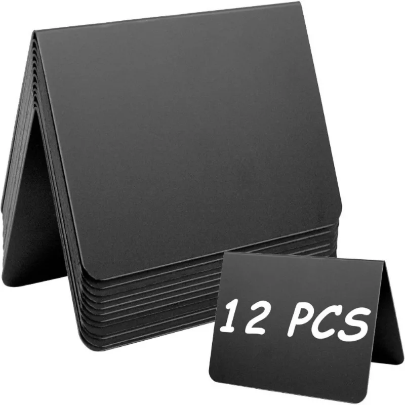 

12Pcs/Set Mini Chalkboards Rectangular Blackboard Double Sided Chalkboards Wedding Birthday Party Home Decor Sign Message Board