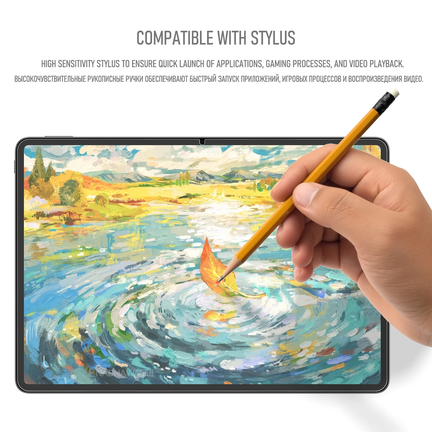 Folia Ochronna Hartowana na Ekran Honor Pad Magic 3, Odporna na Zarysowania, na Honor Magic Pad 3 13.3 Full HD, 2 sztuki — zdjęcie produktu 6