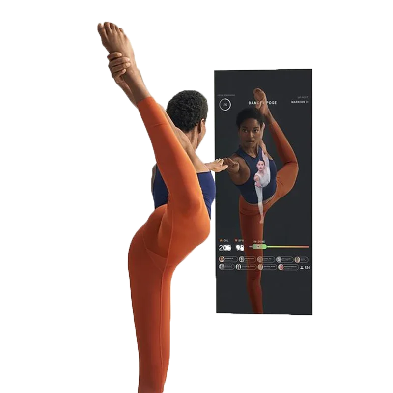 Android Smart Touch Screen On Mirror With Light Vertical Wall Fitness Mirror Workout For Home Gym