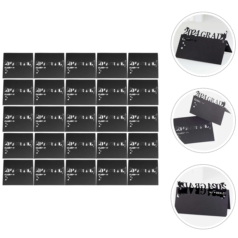 

50Pcs Place Cards for Table Setting Graduation Event Tent Cards Guest Name Tags Elegant Desktop Signs for Party Banquet