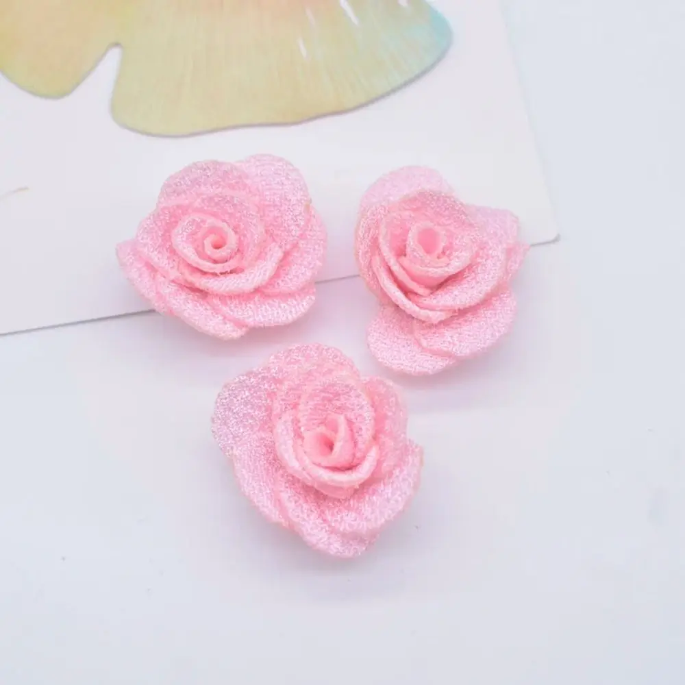 20PCS New Mesh Mesh Rose Flower 9 Colors Soft Sewing Patches 30mm Hair Clips Clothes Hair Hat Shoes