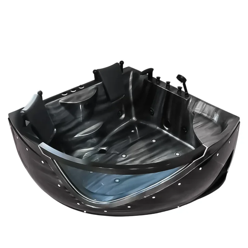 Fan-shaped acrylic surfing jacuzzi, acrylic small apartment household independent constant temperature