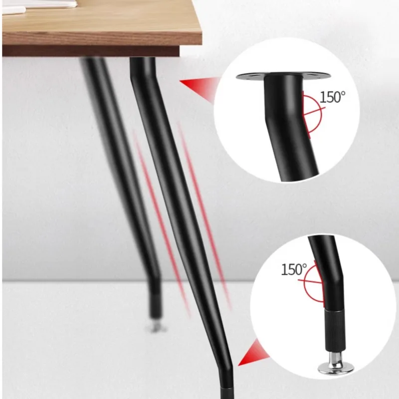 Simple Diagonal Line Metal Table Leg Furniture Support Column Office Meeting Table Foot Cabinet Computer Table Accessories