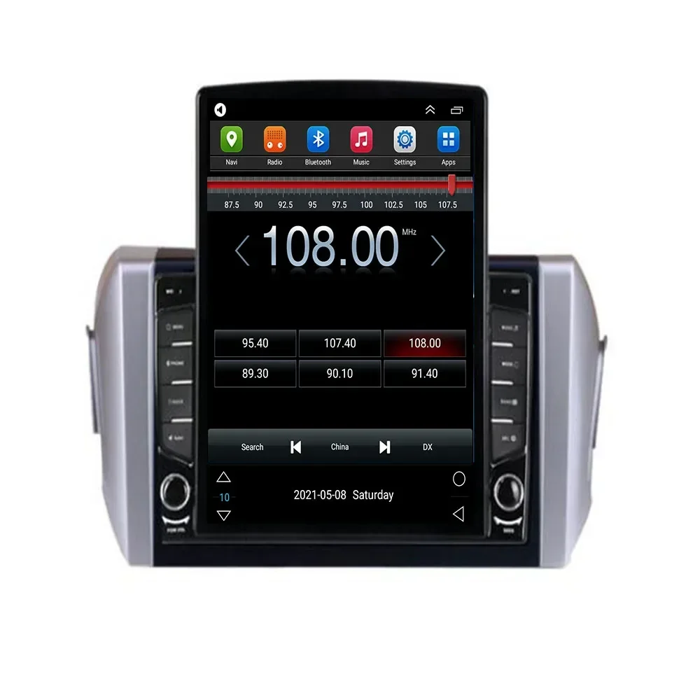 Android 14 For TOYOTA INNOVA 2015 2016 2017-2035 Tesla Style Vertical Car Radio Stereo Multimedia Player Carplay GPS Nav 8+128G
