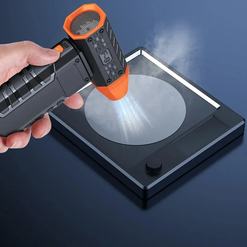 Mini Air Blower 160000 RPM Kipas Turbo Jet Elektrik Genggam Kecepatan Angin 52m/s Motor Tanpa Sikat Kipas Kuat dengan Layar LED