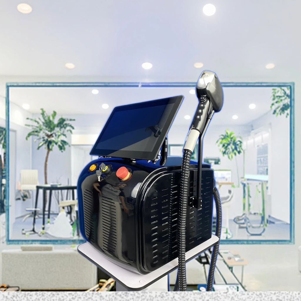 Hot Sale Portable 3000W 1200W Desktop Mini 808nm DiodeHair Removal Salon Ice  Rejuvenation Machine
