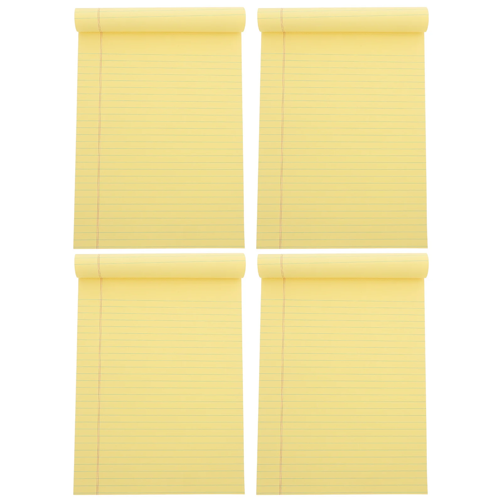 4Pcs A4 Tear Notepads Lined Thick Smooth Writing Portable Office Notebook Convenient Memo Pads for Task Planning