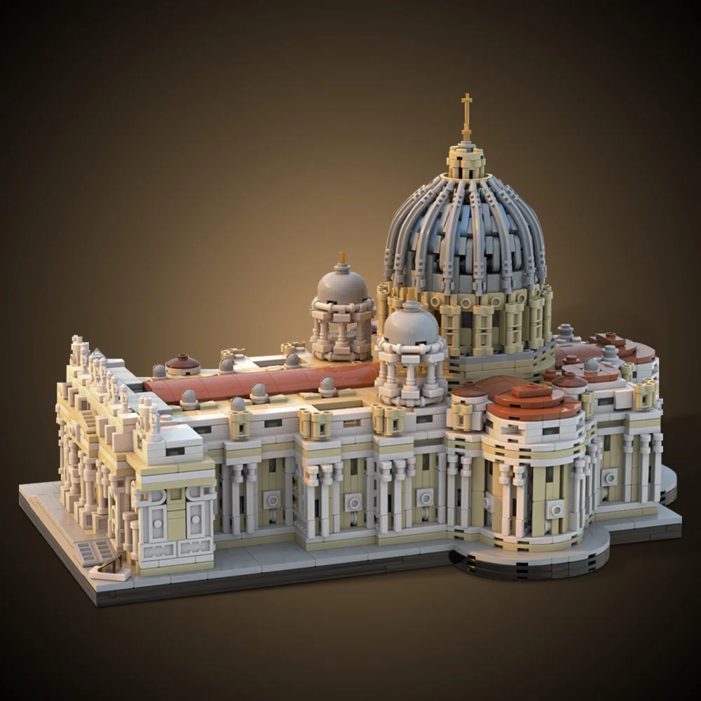 MOC Saint Peter's Basilica 1:800 Building Blocks Catholic Church Rome Pantheon Renaissance Architecture Brick Toy Gifts