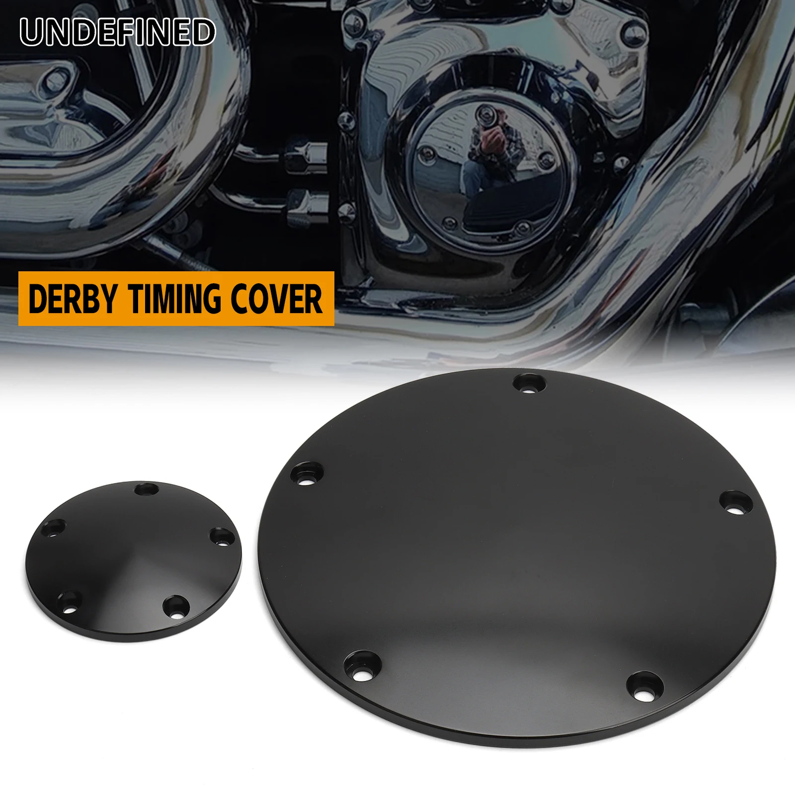 Aluminum Smooth 5 Holes Motorcycle Derby Timing Timer Cover Chrome For Harley Dyna Softail Low Rider Fat Bob Touring Road King