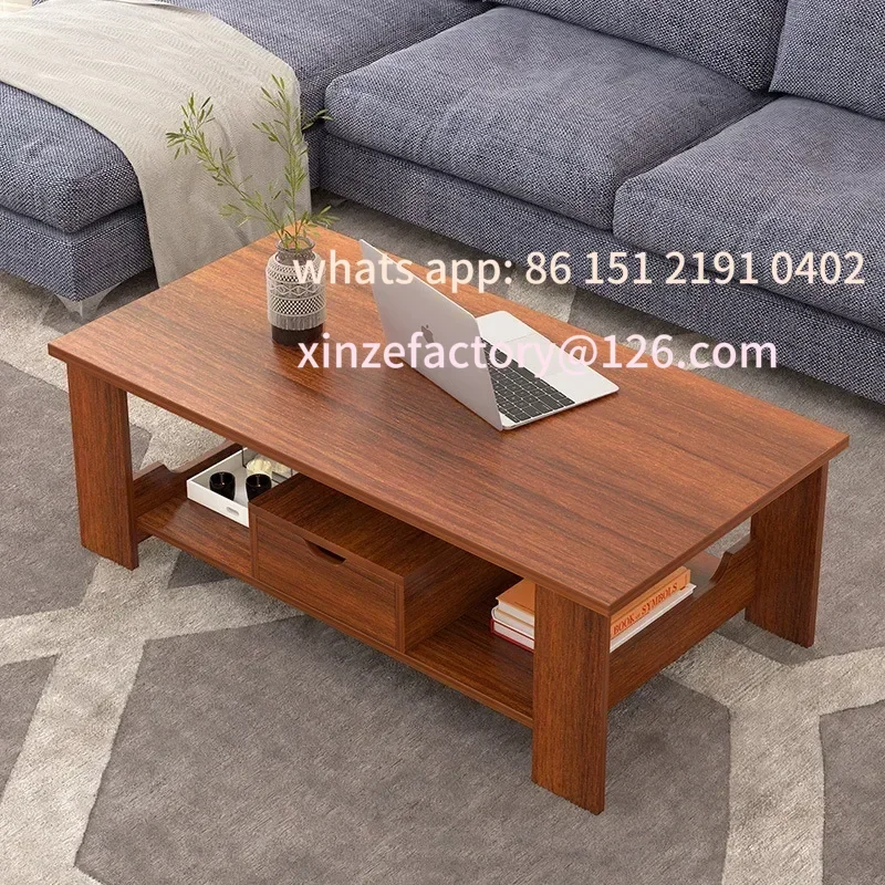 

Customizable Simple Double-layer Small Table Wooden Simple Modern Living Room Side Storage Small Apartment Bed Tab