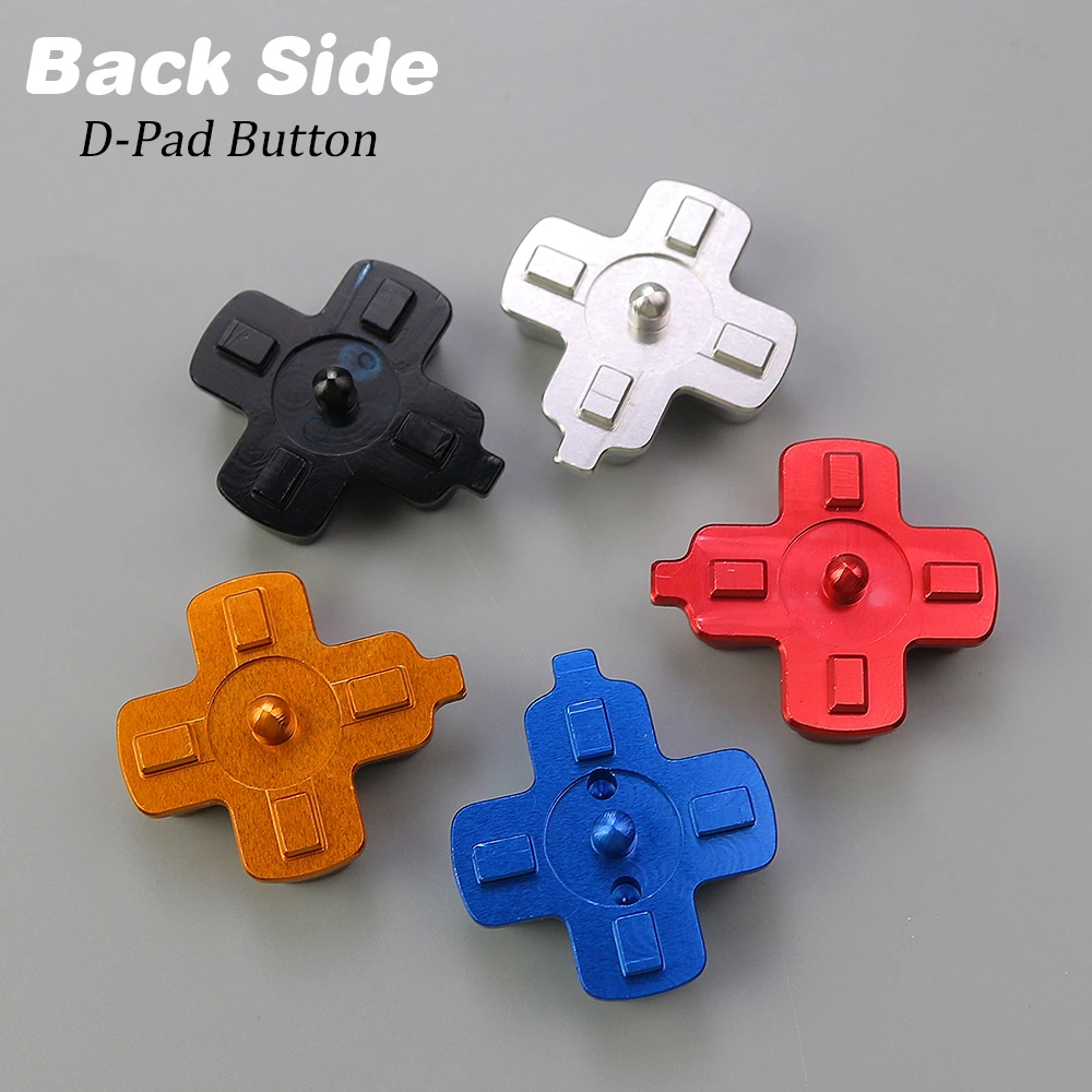 1Pcs Metal D-pad ABXY Buttons For PS5 Aluminum Analog Stick Joystick Cover Cap For PlayStation 4 Gamepad Controller Accessories