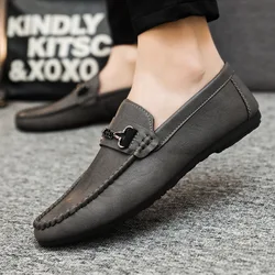 Leather Men Shoes Casual Luxury Brand Formal Mens Loafers Moccasins Italian Breathable Slip on Male Boat Shoes Plus Size