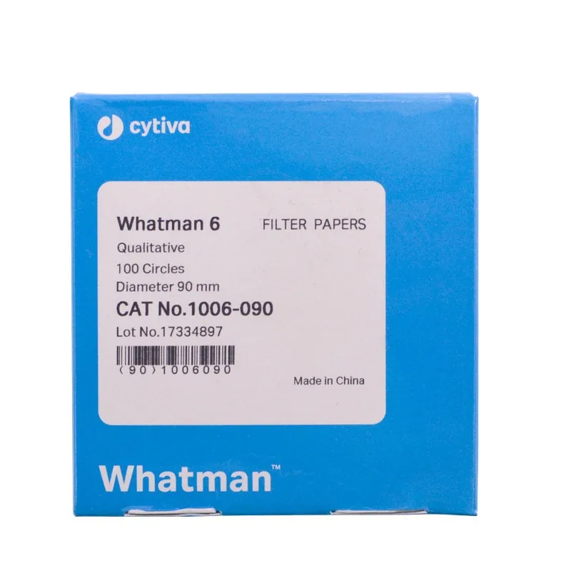 Whatman Grade 6 Qualitative Filter Paper 1006‑070/090/110, 3μm Medium‑Slow‑Flow, 100/Box, Lab Filter Paper