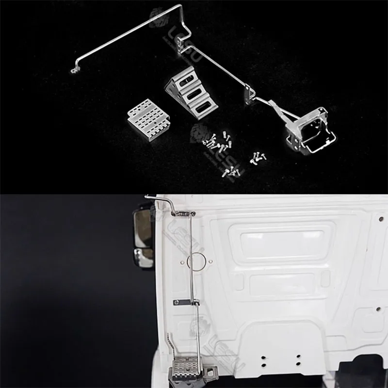 

Pedal Handrail Wheel Stopper Anti-slip Assembly Toy Upgrade For 1/14 Tamiya RC Benz Tipper Romote Control Truck Pedal Parts