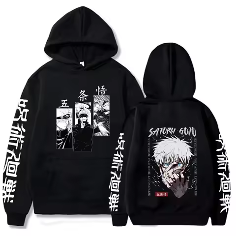 Japanese Anime Print Sweatshirts Jujutsu Kaisen Hoodie Harajuku Autumn Winter Streetwear Clothe Yuji Itadori Plus Size Hoodie