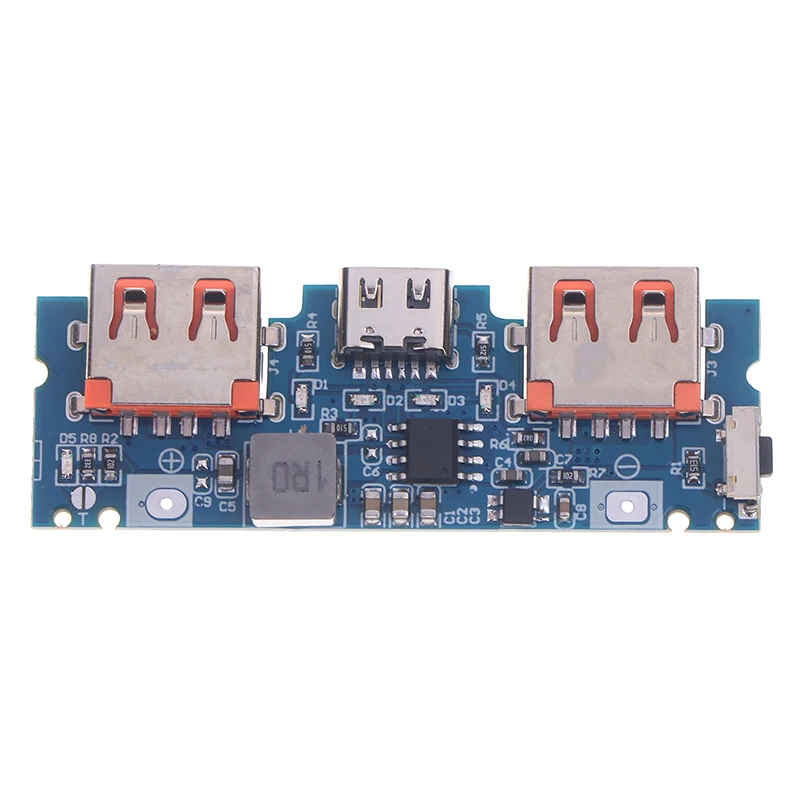 1pc DIY Motherboard 5V 2.4A Micro Type-C Mobile Power Bank Lithium Battery Charger Board LED Dual USB 18650 Booster Module