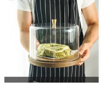 

Десертный поднос с крышкой для ПК Кофейня Деревянный торт Свадебный стол Реквизит наборы посуды и тарелок