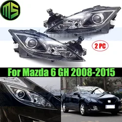 Maosheng A Pair Xenon or Halogen Headlight Front Bumper Head Light Lamp For Mazda 6 GH 2009-2015 Head Lamp Headlamp Turn Light