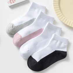 Lawadka Cotton Children's Socks For Boys Girls Spring Summer Thin Soft Student Sport Socks For Kids 1-12Years Baby Solid Sock