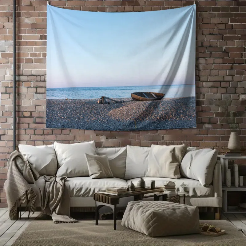Large Beach Ocean Tapestry Wall Hanging Coastal Nautical Decor Art Print Seascape Abstract Tropical Ocean View Home Decoration G