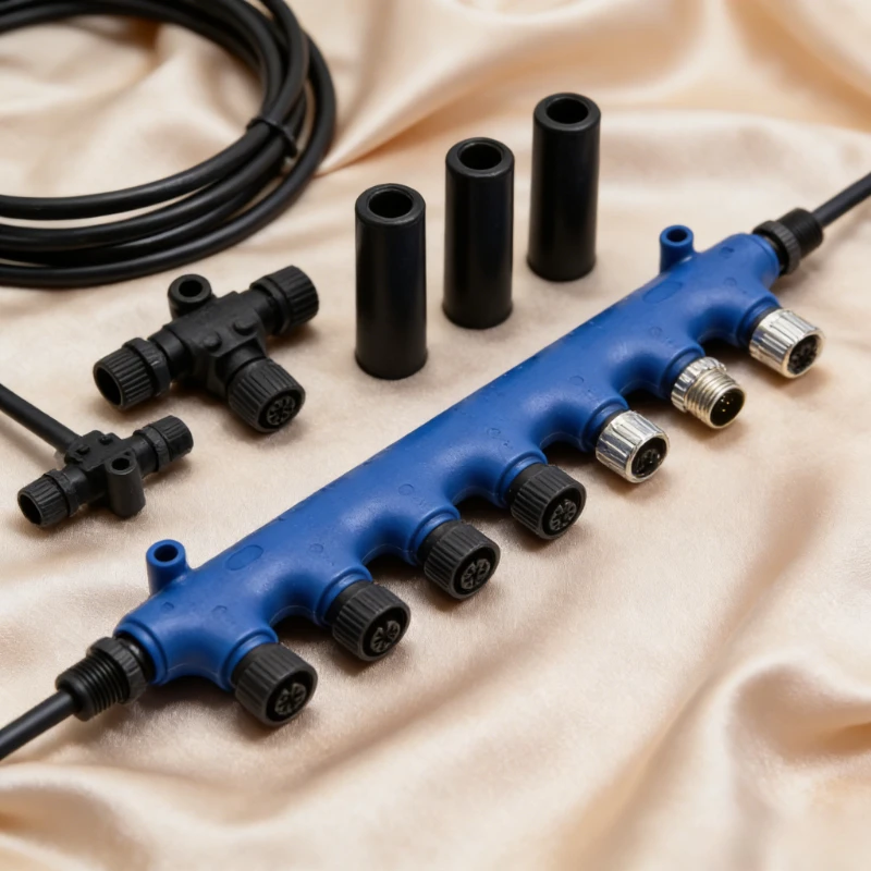 5-poliger 3 4 5 6 7 8 NMEA2000 Wasserdichter Schiffsanschluss Outdoor IP68 3-Wege T-Typ Steckverbinder für Marine- und Yachtgebrauch 4A 250V Stecker