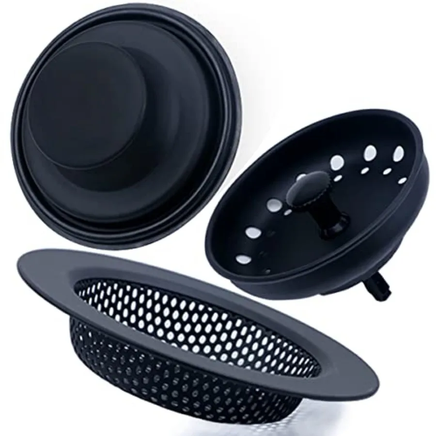 

3 Pieces Kitchen Sink Stopper Strainer, 3 in 1 Kitchen Sink Basket Strainer, Universal Anti-Clogging Stainless Steel Sink Dispo
