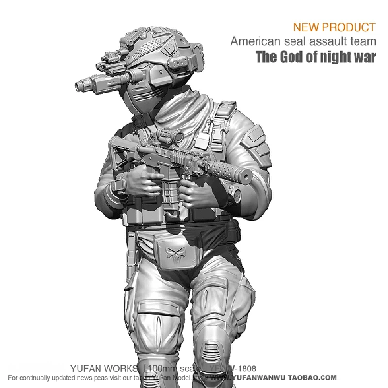 1/18 Special Assault Team Resin Model Figure Gk Micro Miniature 3d Printed White Model Toy Unassembled And Unpainted Kit