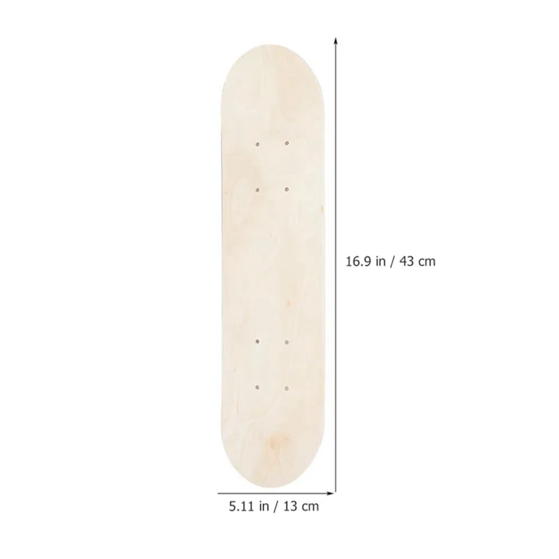 AS96-Kids Skateboard DIY Painting Wooden Longboard Outdoor Sports Trick Skateboard For Children Blank Graffiti Deck