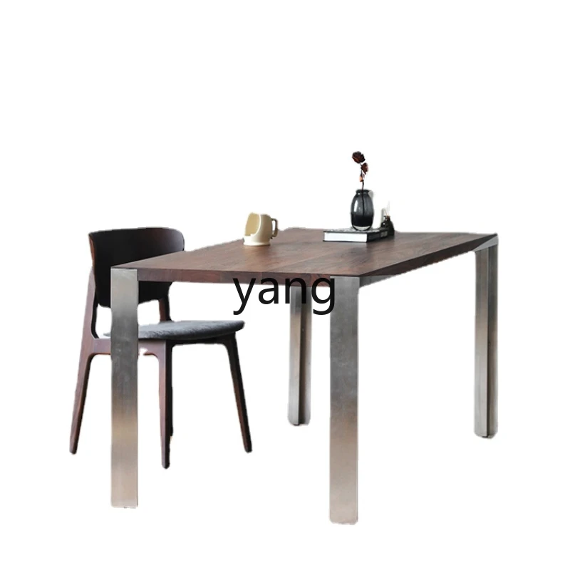 

CX Solid Wood Dining Table Rectangular Modern Minimalist Dining Table Black Walnut Wooden Table