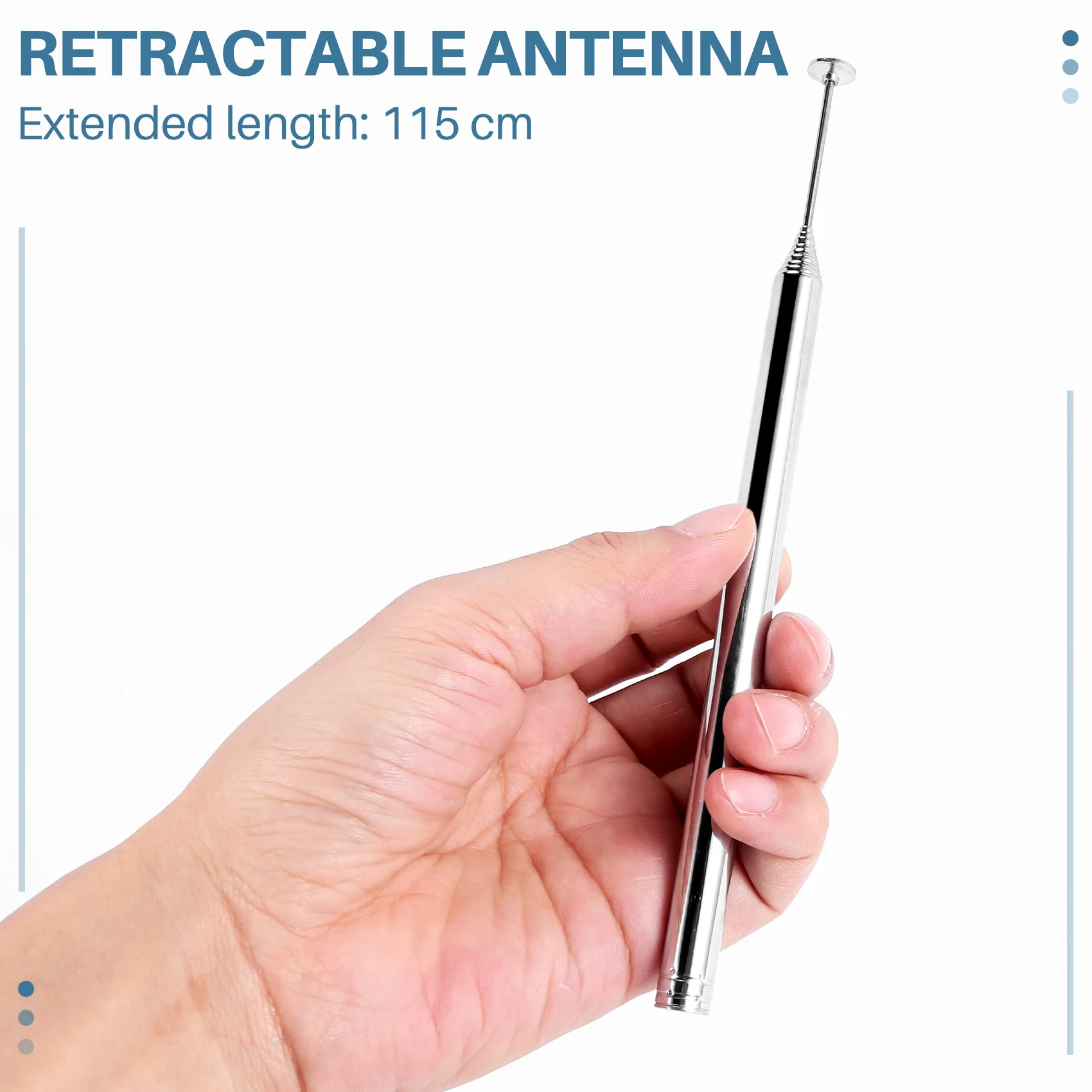 115 cm 10 section telescopic antenna FM AM radio