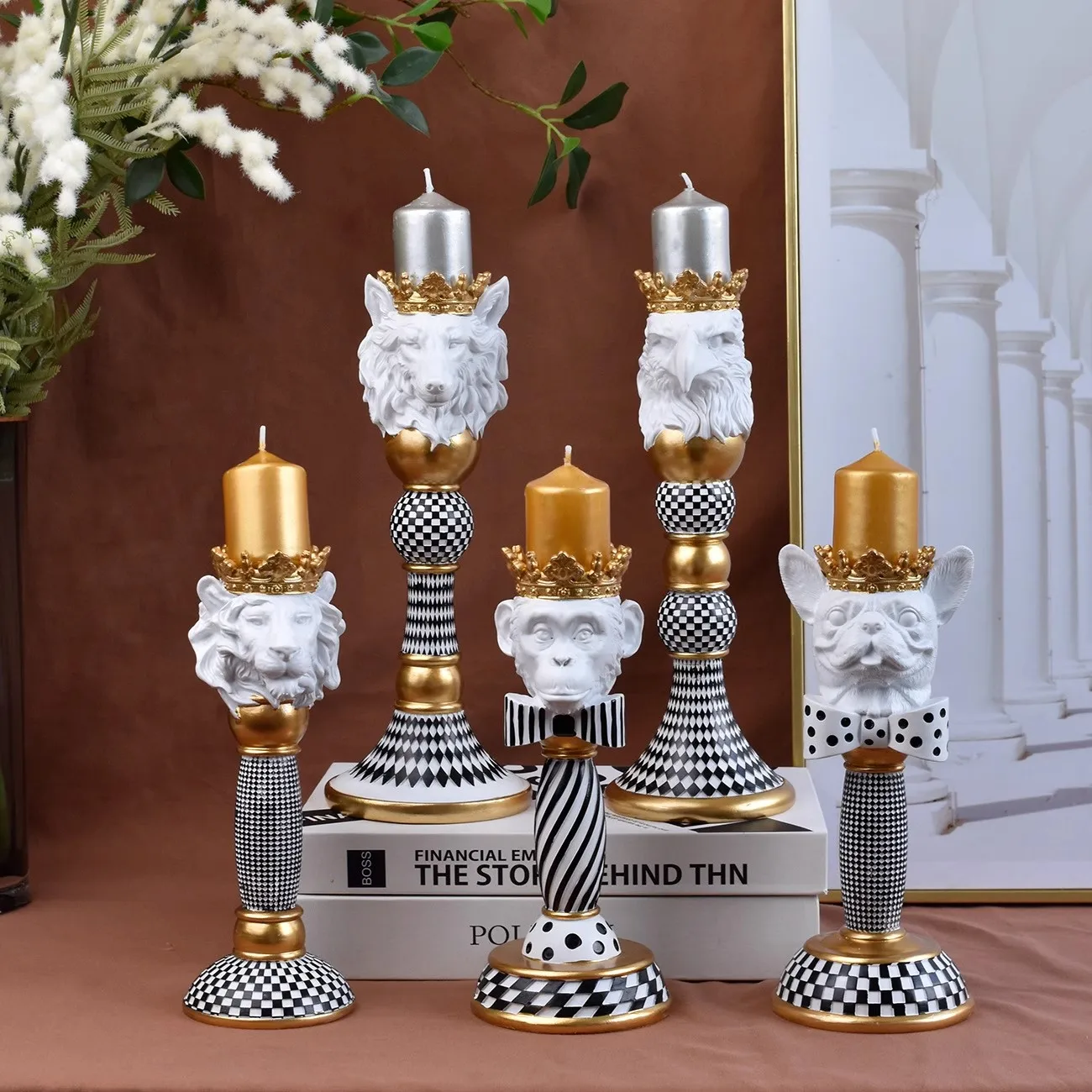 

Creative Animal Candlestick Decoration Nordic Style Modern Home Living Room Entrance Dining Room Desktop Table Decoration