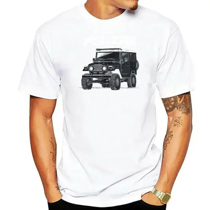 Bj40 Off Road 2024 Spring Slim Fit Men Hipster O-Neck Popular Tops  Fj40 Land Cruiser T-Shirt  Make My Own T Shirt harajuku