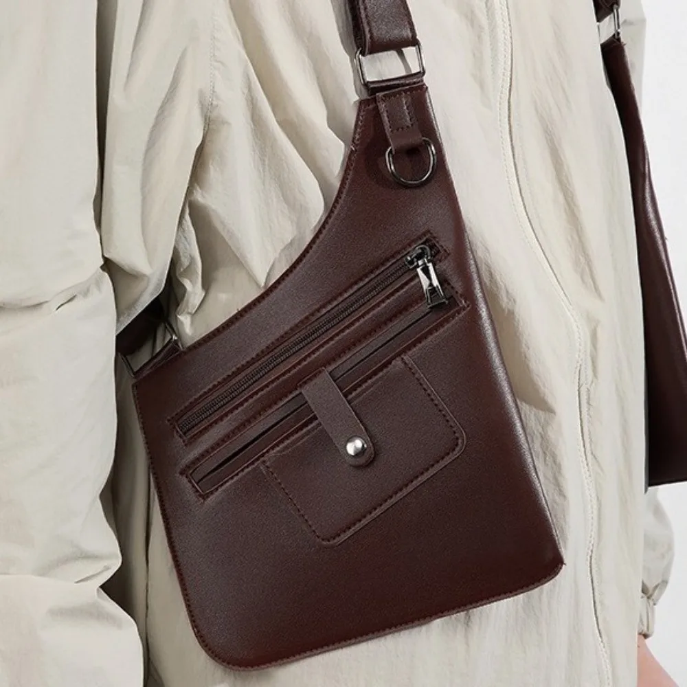 Verstellbare Schultergurte Herren Achseltasche Wasserdichtes PU-Leder Unterarm-Gurtbörse Diebstahlsicher – Detail 5
